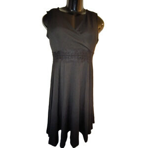 Fashion Collection Women's Black Elegant Fit & Flare Dress Size XL W004